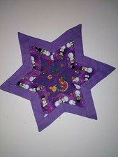 Patchworkstern Weihnachten 30 lila Schneemann Patchwork Decke Advent Handarbeit