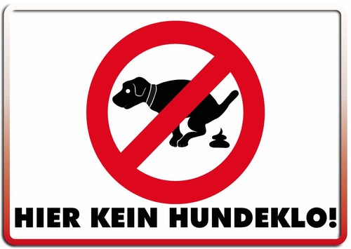 Kein hundeklo funschild - kein,