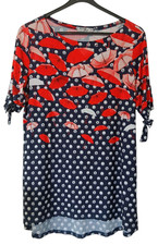 Vanes Style Damen Shirt Gr. 38 / M buntes Oberteil kurzarm Tunika Sommer Casual