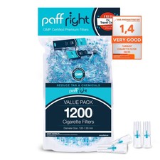 Paffright 1200 Zigarettenfilter Aufsatz, 8mm, Anti Teer Zigarettenspitzen