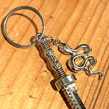 Samurai Schwert mit Schlange Accessoire Brieföffner Schlüsselanhänger Anhänger