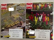 BUSCH H0 Margeriten (1207) + Zier-Lupinen (1218) NEU in OVP