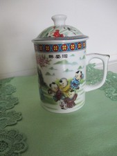 Chinesische Teetasse, große Deckel-Tee-Tasse,  Porzellan