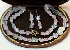 Set Kette Ohrringe Morganit