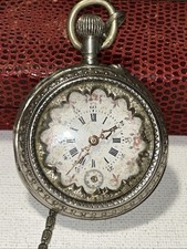 Remontoir Taschenuhr in Silber