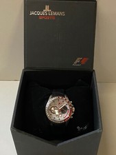 Jacques LeMans F1 Uhr Damen Chronograph 10 ATM WR, Armbanduhr, Race Watch