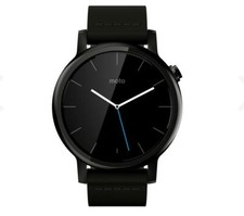 Motorola Moto 360 2nd Gen Smartwatch, 42mm, Edelstahlgehäuse, Horween-Leder
