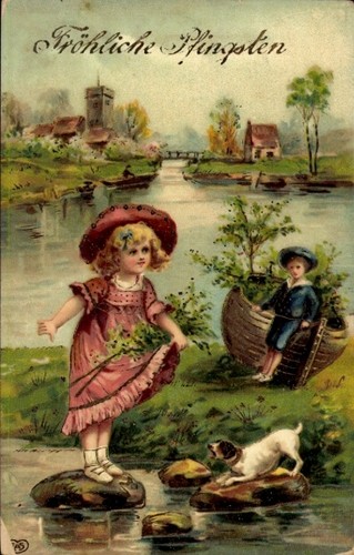 Glückwunsch pfingsten - ak,