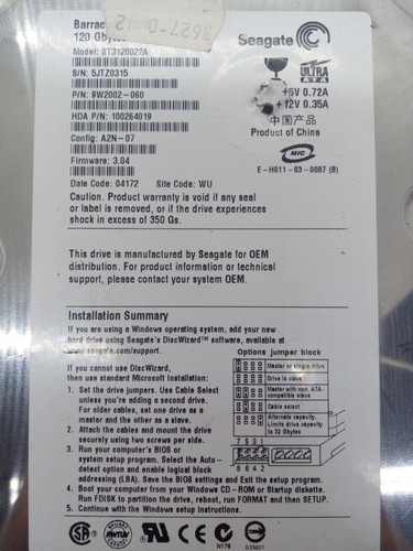Seagate barracuda st3120022a - ,