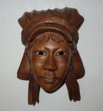 ALTE MASKE - FRAUENKOPF -