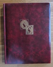 Briefmarkenalbum rot gebraucht 8 Blätter 16 Seiten Leeralbum weiß