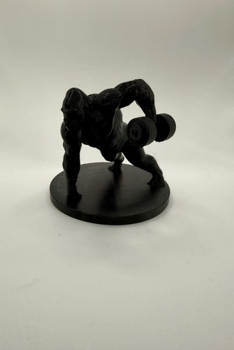 Gorilla skulptur mit hantel - gorilla,