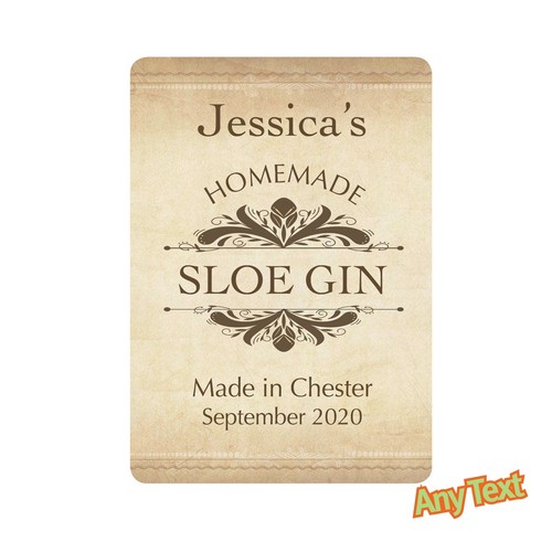 Sloe gin flaschetiketten wodka - sloe,
