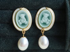D18 Ohrringe Perle Bärchen