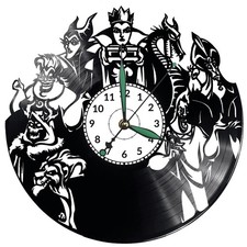Disney Villains Vinyl Wanduhr