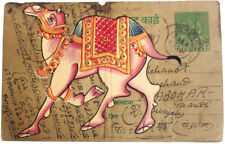 Alte indische Postkarten orig. Gemälde KAMEL Miniatur Malerei Rajasthan camel