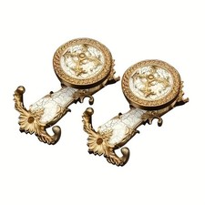 2x Luxus Barock Gardinenhalter Gardinenhaken Raffhaken Wandhaken Schalhalter DE