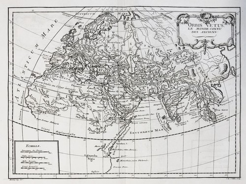Old world map - world, antike