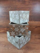 Blumenkasten Weihnachten Pflanzkasten Holz 3er Set(S/M/L)