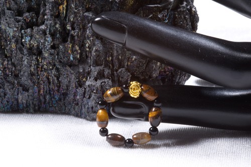Edelstein tigerauge ring - ring, ca