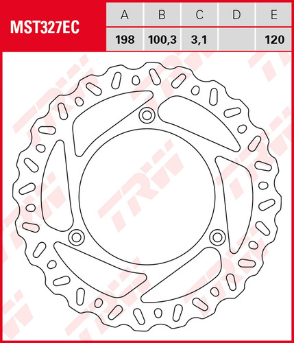 Trw bremsscheibe eco offroad - bremsscheibe,