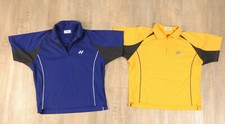 2 Yonex Damen Poloshirts Badminton Gr. L: 1x blau, 1x gelb