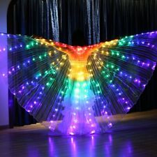 C139 LED Isis Flügel Wings Schleier Bauchtanz Kostüm Fasching Halloween 270 Grad