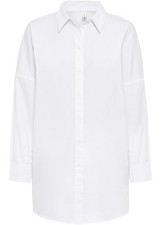 Longbluse Langarm Gr. 44 Weiß Damenbluse Hemd Top Shirt Tunika Neu R-Ware*