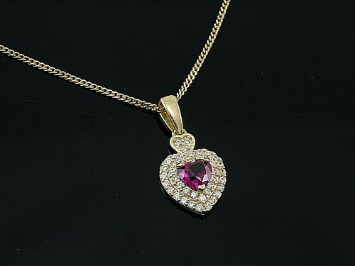333 goldkette mit herz - goldkette,