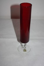 60/70-er: rote GLAS VASE