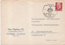 DDR, Brief mit SSt SAYDA die