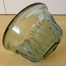 Großer Übertopf Ornament Glas Pressglas schwer d 27cm wieNEU Blumentopf Schüssel