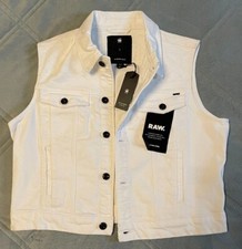 G-STAR RAW Damen Weste Jeans Weiß Gr. L NEU