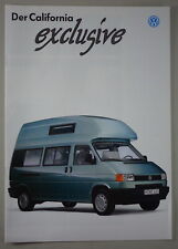 Prospekt / Broschüre VW Bus T4 California Exclusive Stand 08 / 1994