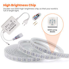 Dimmbar LED Streifen Lichterkette 230V RGB Stripe Leiste Band IP67 Lichtschlauch