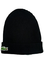 Unisex Lacoste Rippstrick-Mütze aus Tuchwolle