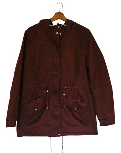 Damen parka jacke bordeaux - h&m,