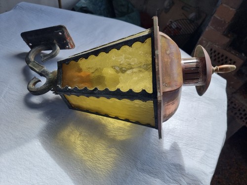 Metall glas wandlampe retro - ,