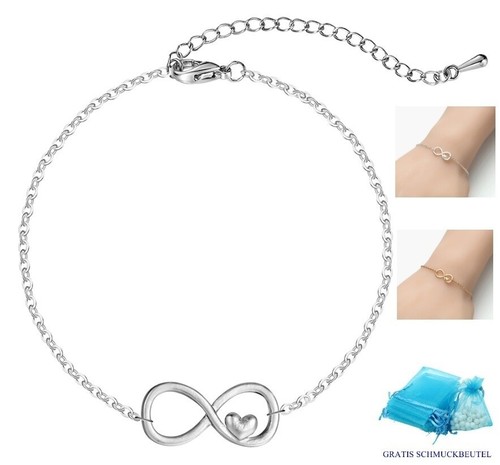 Infinity armband herz rose - herz,