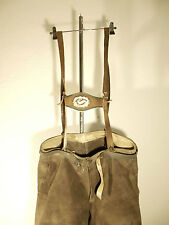 Trachten Kniebundhose BW 44 Gr 48 ( 50  Trachtenhose Leder grau Seppelhose ( 2 )