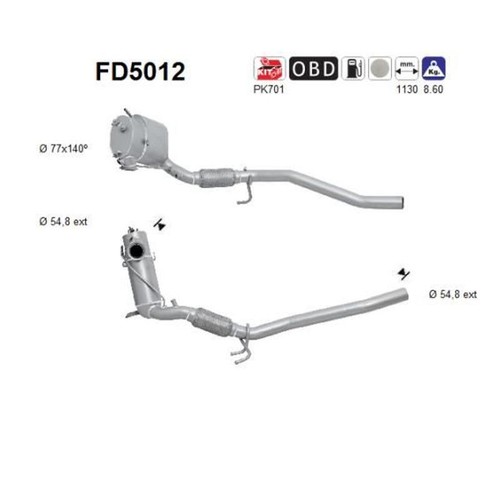 Fd5012 ruß partikelfilter - as, ruß-/partikelfilter