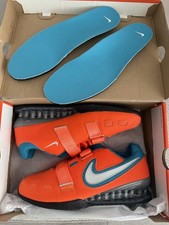 Brandneu UK 9/US 10 Nike Romaleos 2 Orange Olympische Gewichtheben Schuhe