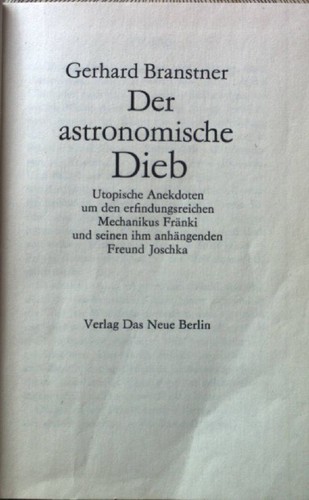 Der astronomische dieb utop - dieb, :