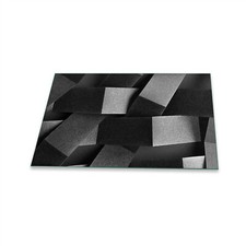 Herdabdeckplatten Ceranfeld Spritzschutz Glasplatte 80x52 3D Efekt Schwarz