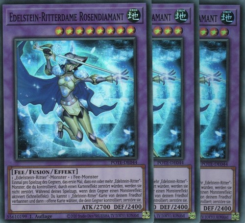 Yugioh edelstein ritterdame - yugioh, 3x