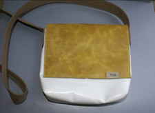 PACKESEL Tasche Cross over Tasche Handtasche handmade weiß braun NEU NP 99,- €