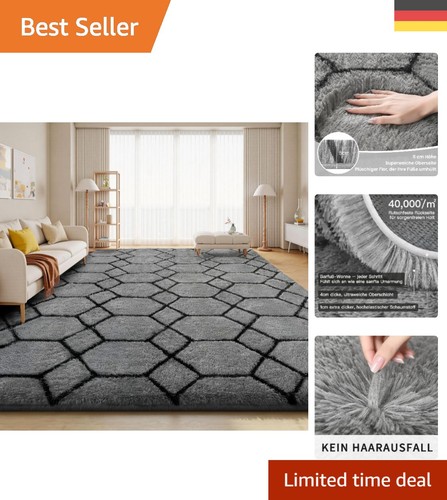Eleganter hochflor teppich - hochflor,