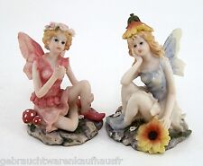 Elfen Figuren Blumenkinder Dekofiguren Feen ca. 13 cm Zwei Flower Fairies 