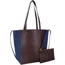 CELINE Cabas Phantom Leather Suede Brown Blue Tote Bag 1291
