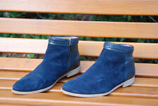 COMPTOIR DES COTONNIE Boots Stiefelette 4 37 Wild Leder boho ethno vintage blau